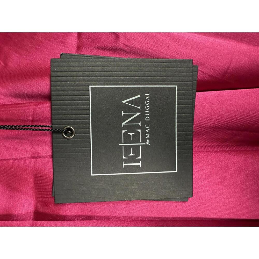 NWT Ieena 2 for Mac Duggal 55968 Long Sleeve Satin Cocktail Shirt Dress - 6 - Picture 8 of 10